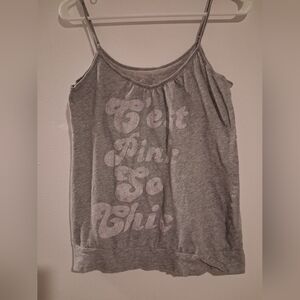 PINK Victoria's Secret Gray Slogan Camisole